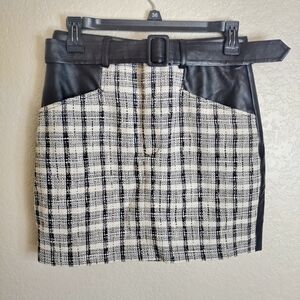 Revolve l'academie los Angeles plaid belted mini skirt sz S